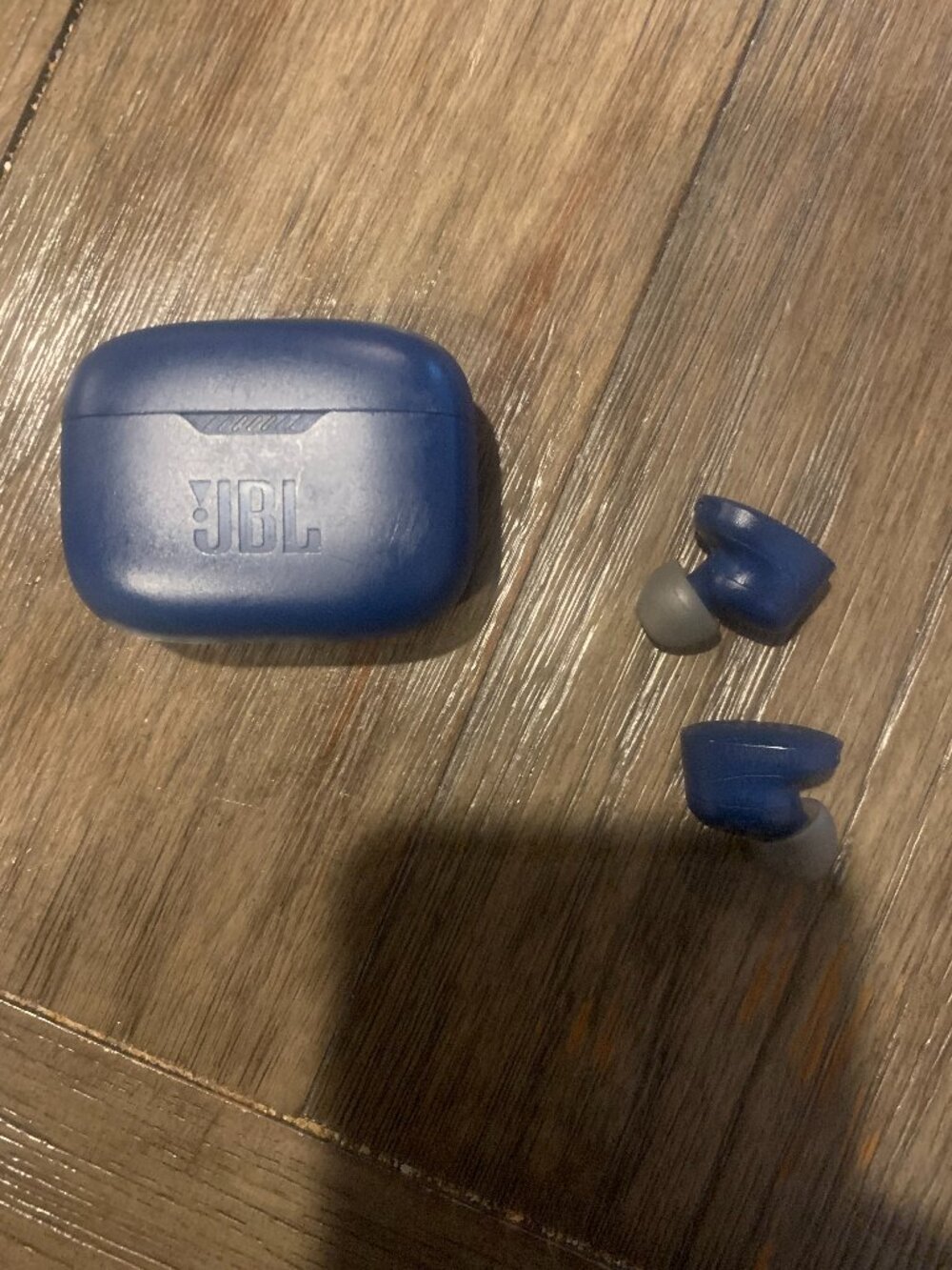 JBL TUNE130NC TWS Blue Earbuds and Charging Case (with charging cord)